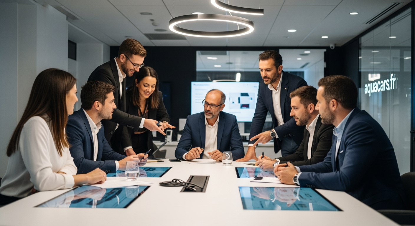 Un véhicule avec une plaque d'immatriculation personnalisée unique, reflétant l'identité de son propriétaire ou d'une entreprise.