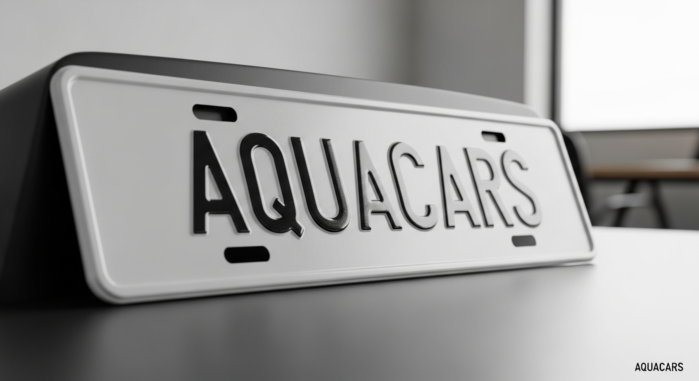 Main d'un expert montrant les différentes options de matériaux et de couleurs pour les plaques personnalisées.