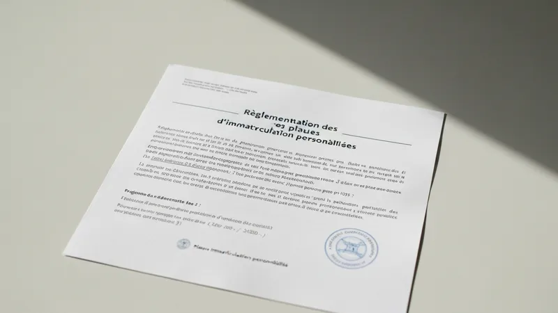 Réglementation des plaques d'immatriculation personnalisées